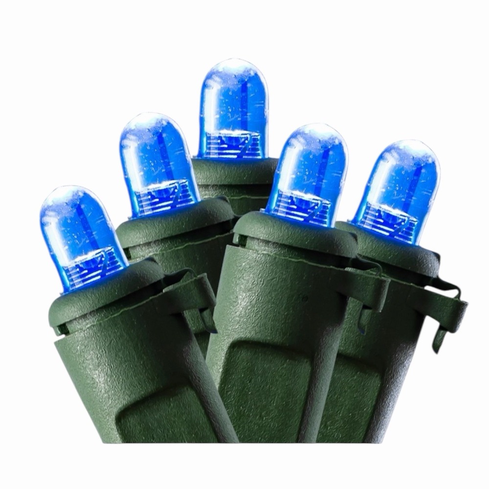 500 Blue Dome LED Lights 103.7 ft. Lighted Length‎ Green Wire Indoor/Outdoor